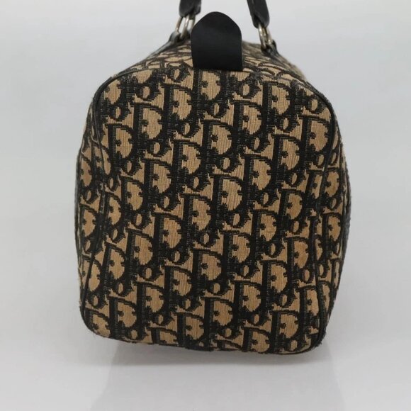 Christian Dior Trotter Canvas Boston Bag Navy Silver Auth 136274 - Picture 6 of 16